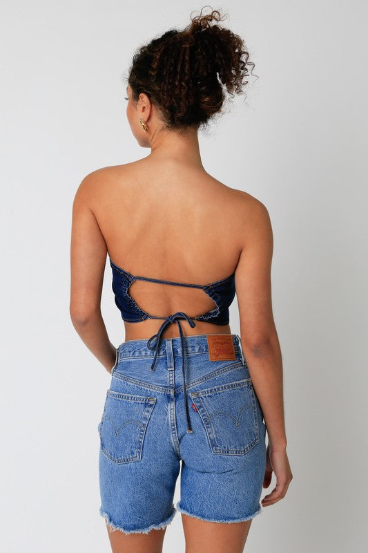 Denim Handkerchief Top