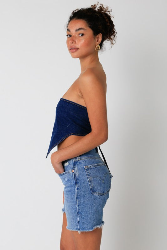 Denim Bandana Top