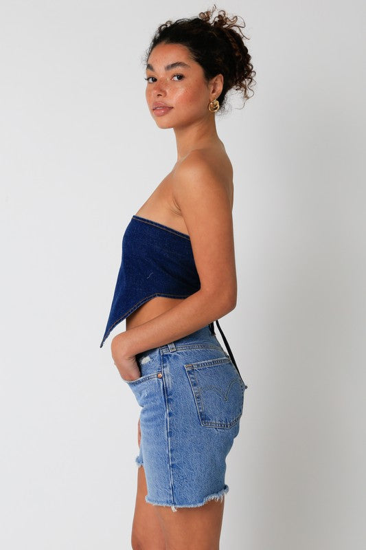Denim Bandana Top