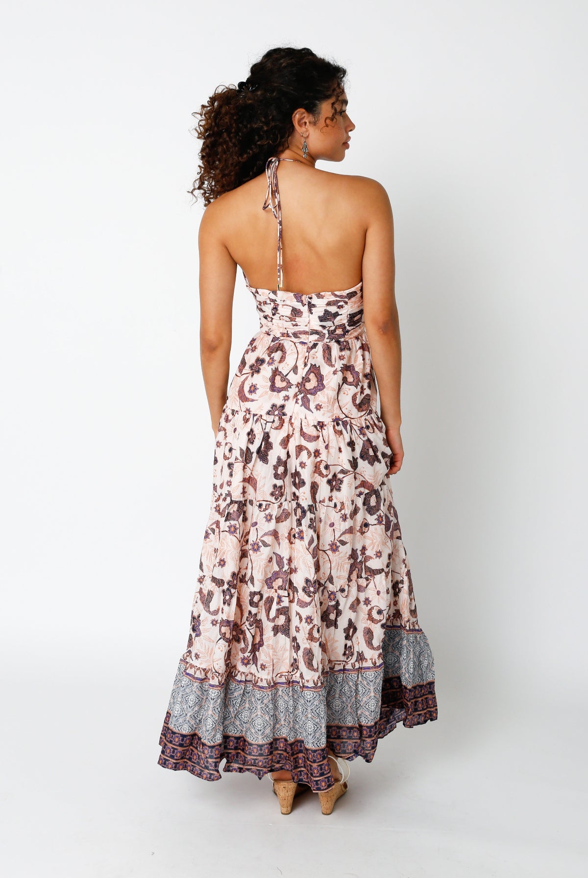 Eliana Floral Cutout Maxi Dress back