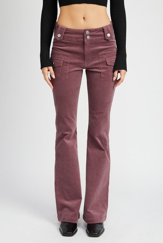 Low Waisted Corduroy Pants - boutique women's clothes