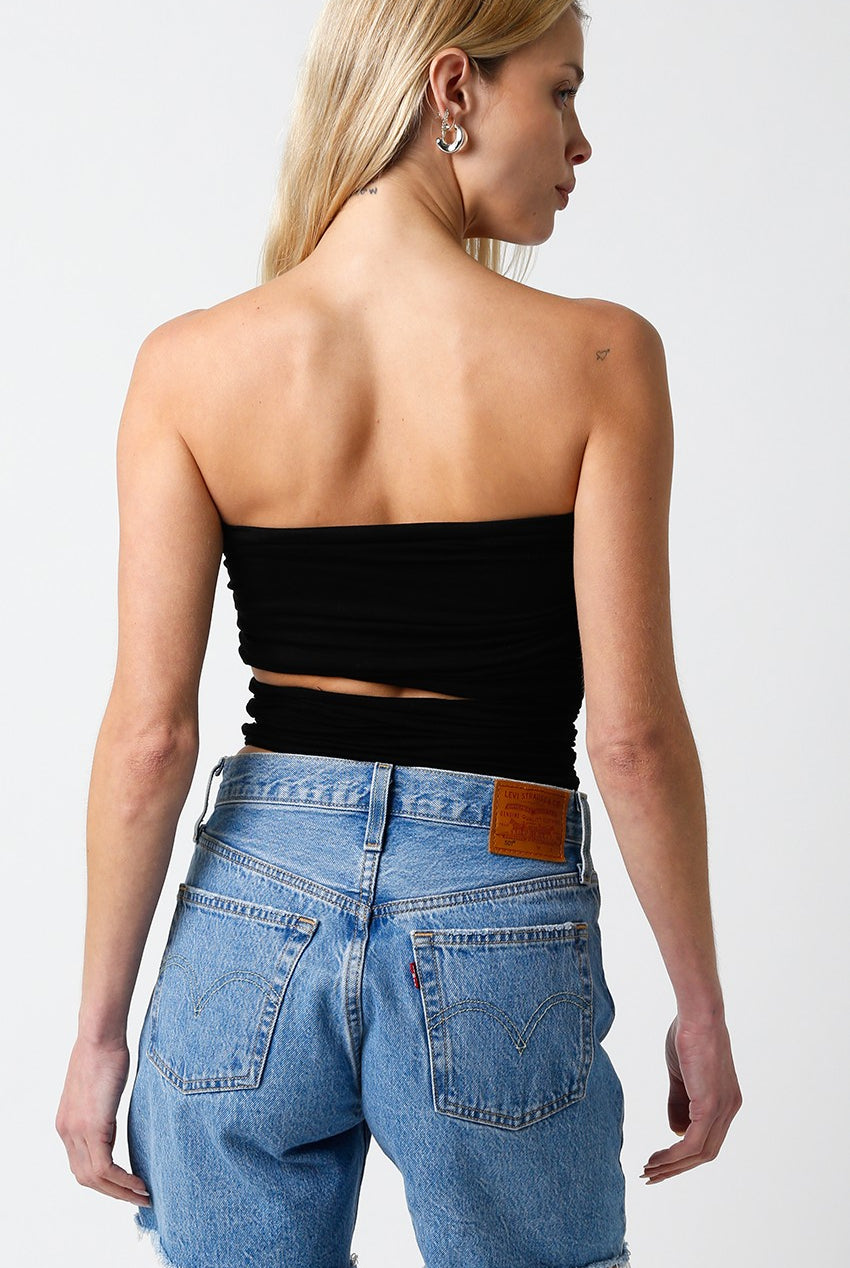 Cutout Waist Tube Top
