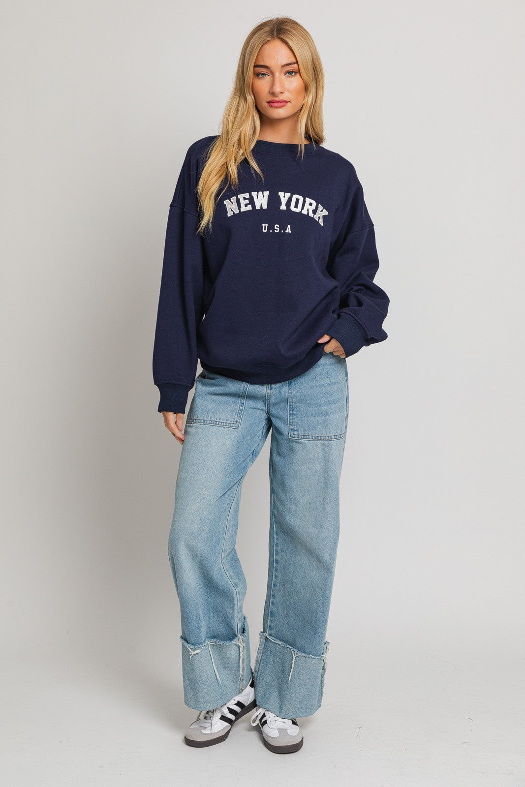 Embroidered Oversized Sweatshirt