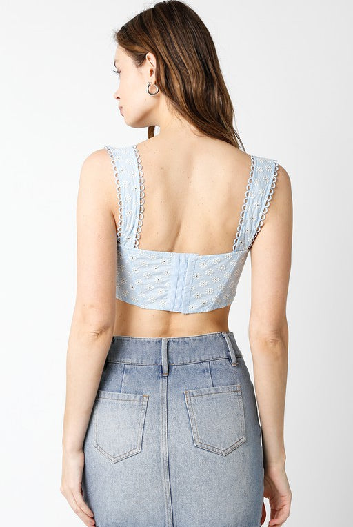 Eyelet Corset Top