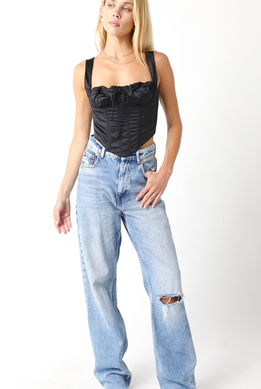 Satin Corset Top