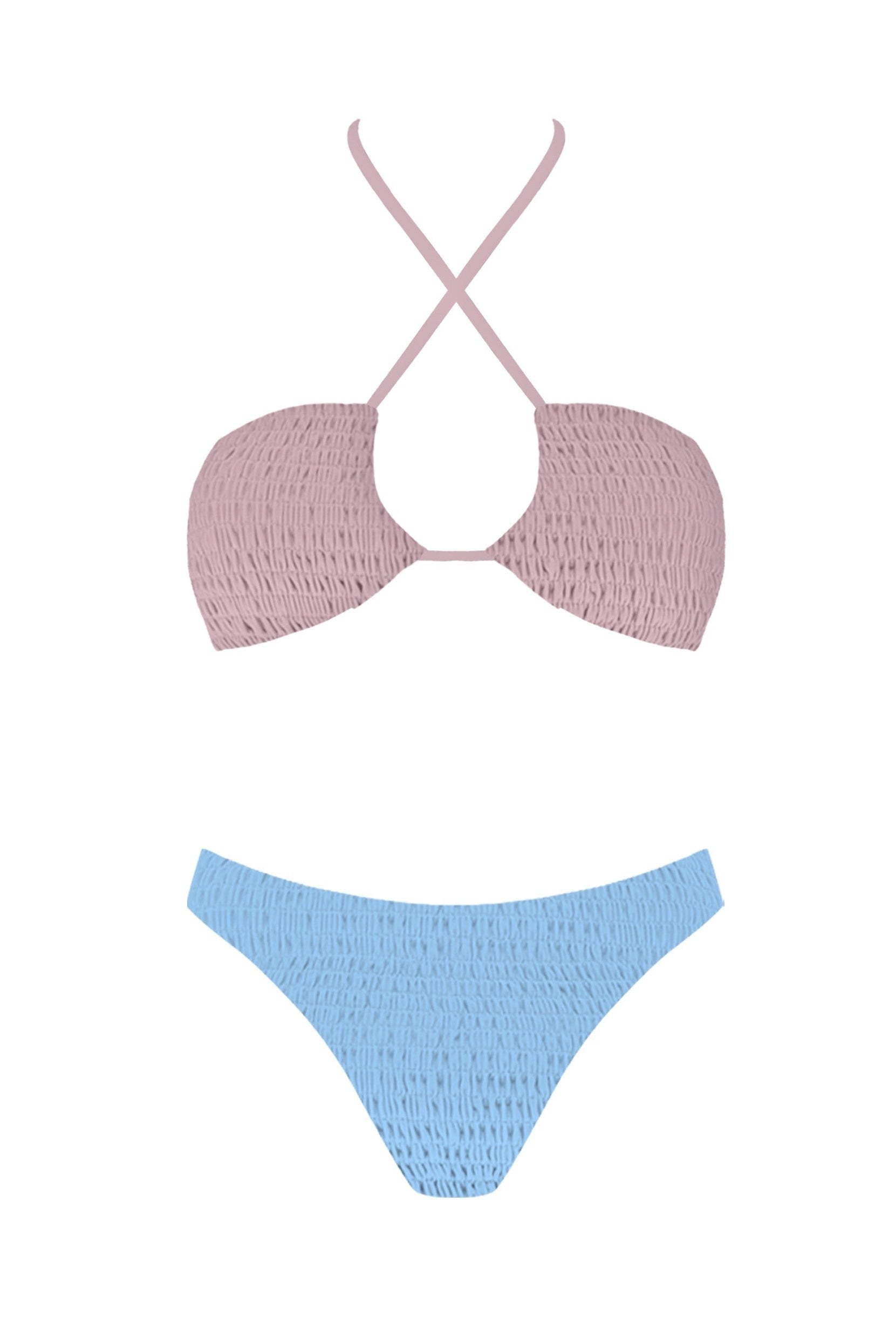 Sunshine On My Mind Blue Scrunch Bikini Bottom