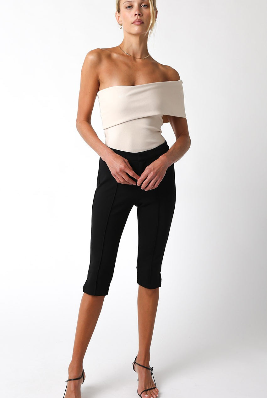 Tessa Cream Asymmetric Bodysuit