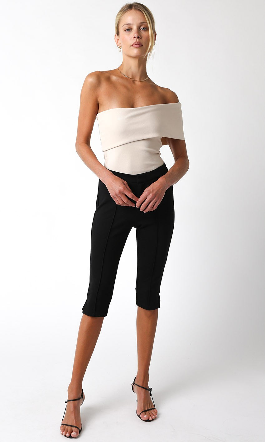 Tessa Cream Asymmetric Bodysuit