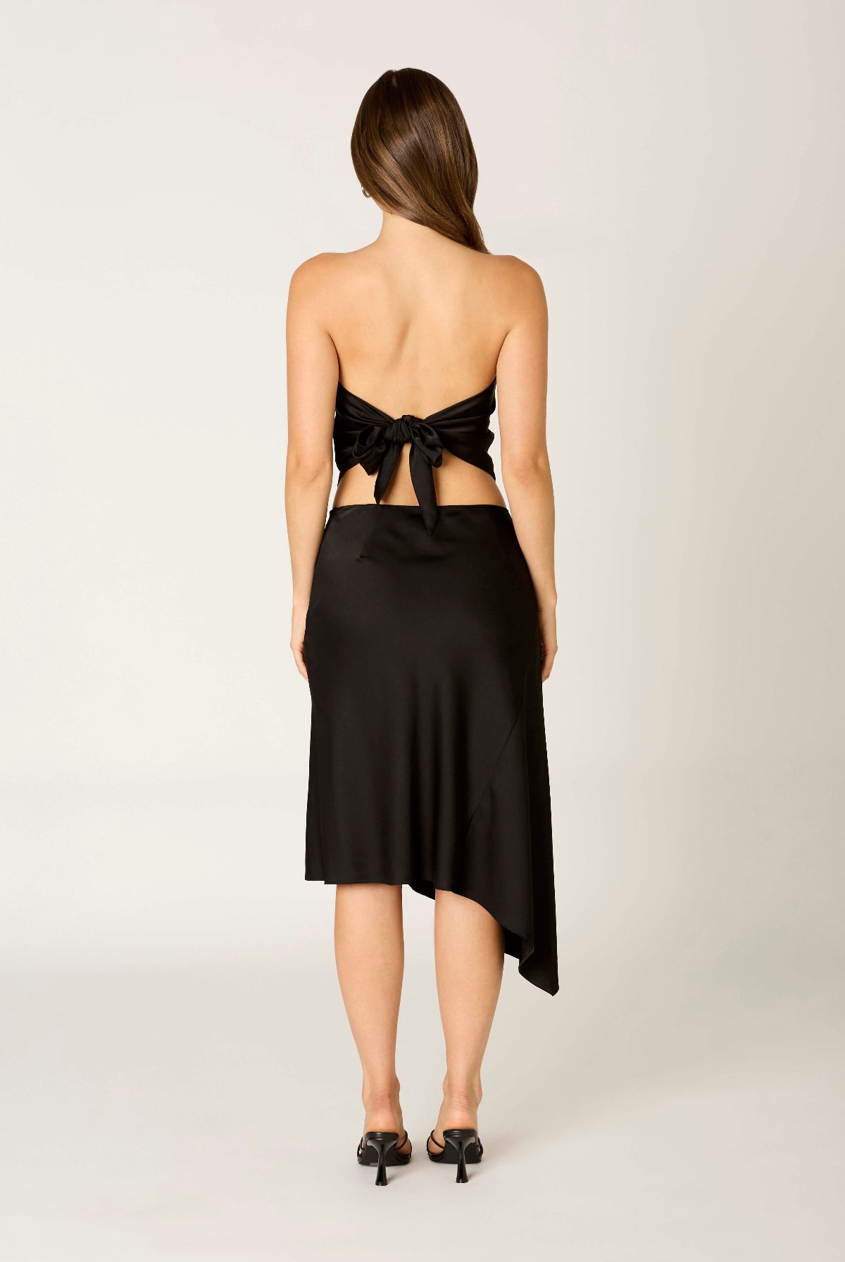 back satin scarf top back view
