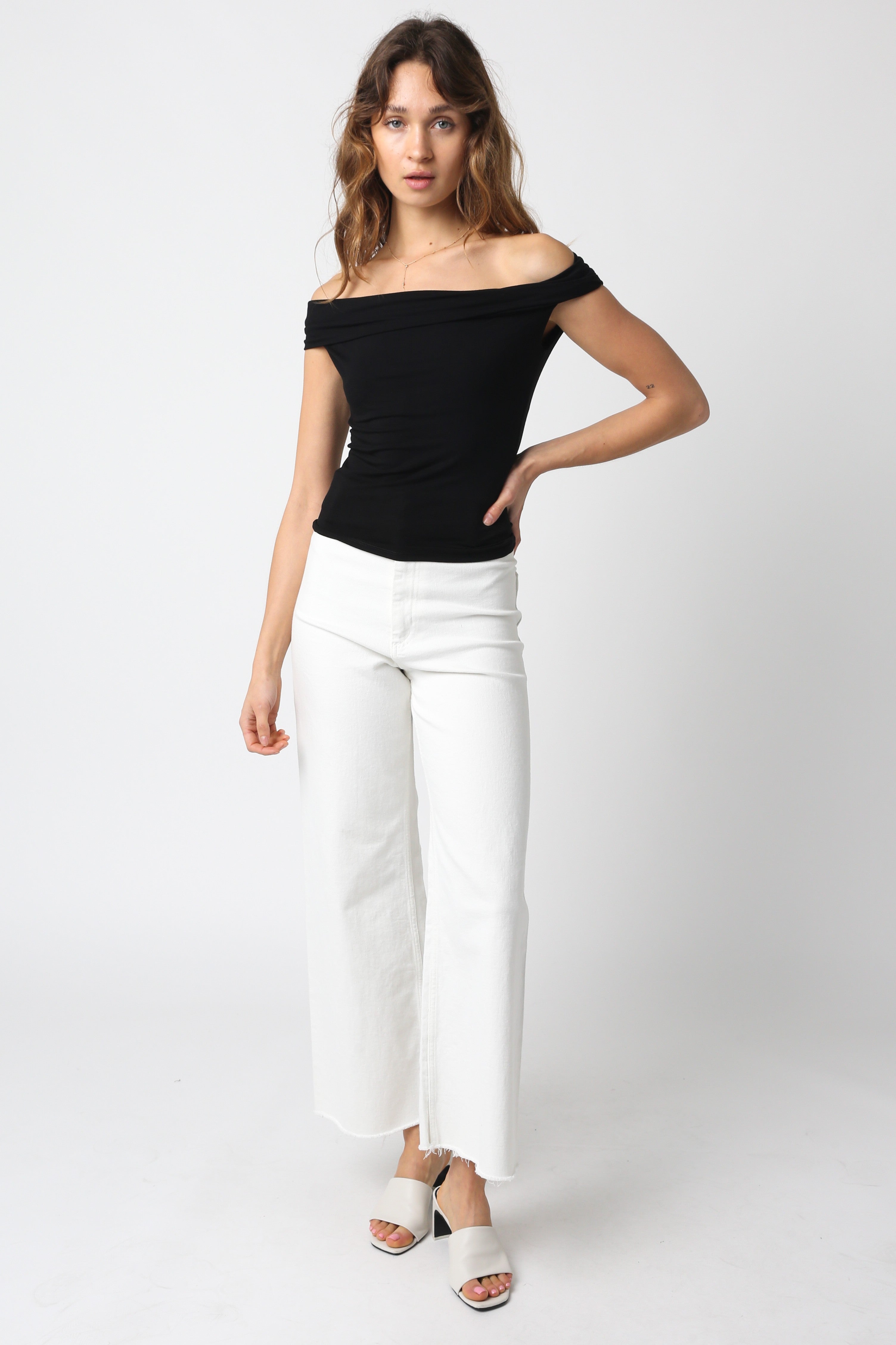 Black Off The Shoulder Top
