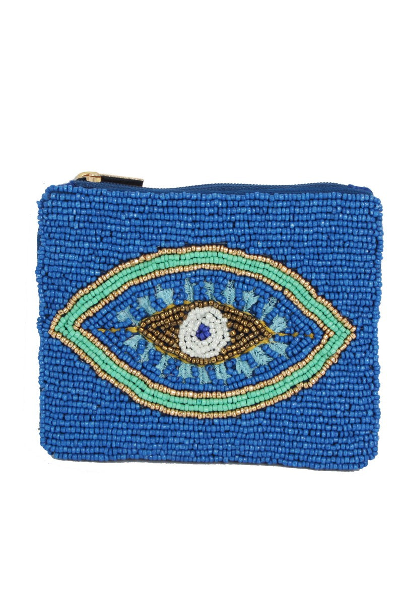 Blue Evil Eye Coin Purse