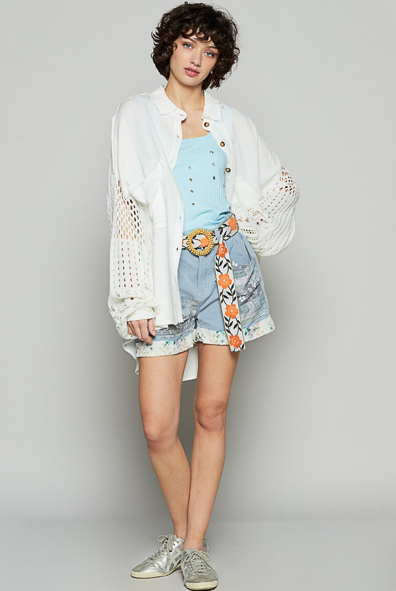 Crochet Sleeve Button Up