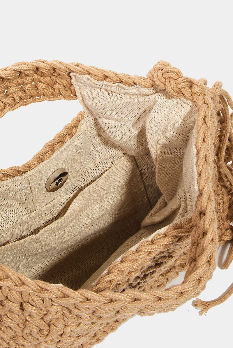 Macrame Fringe Clutch