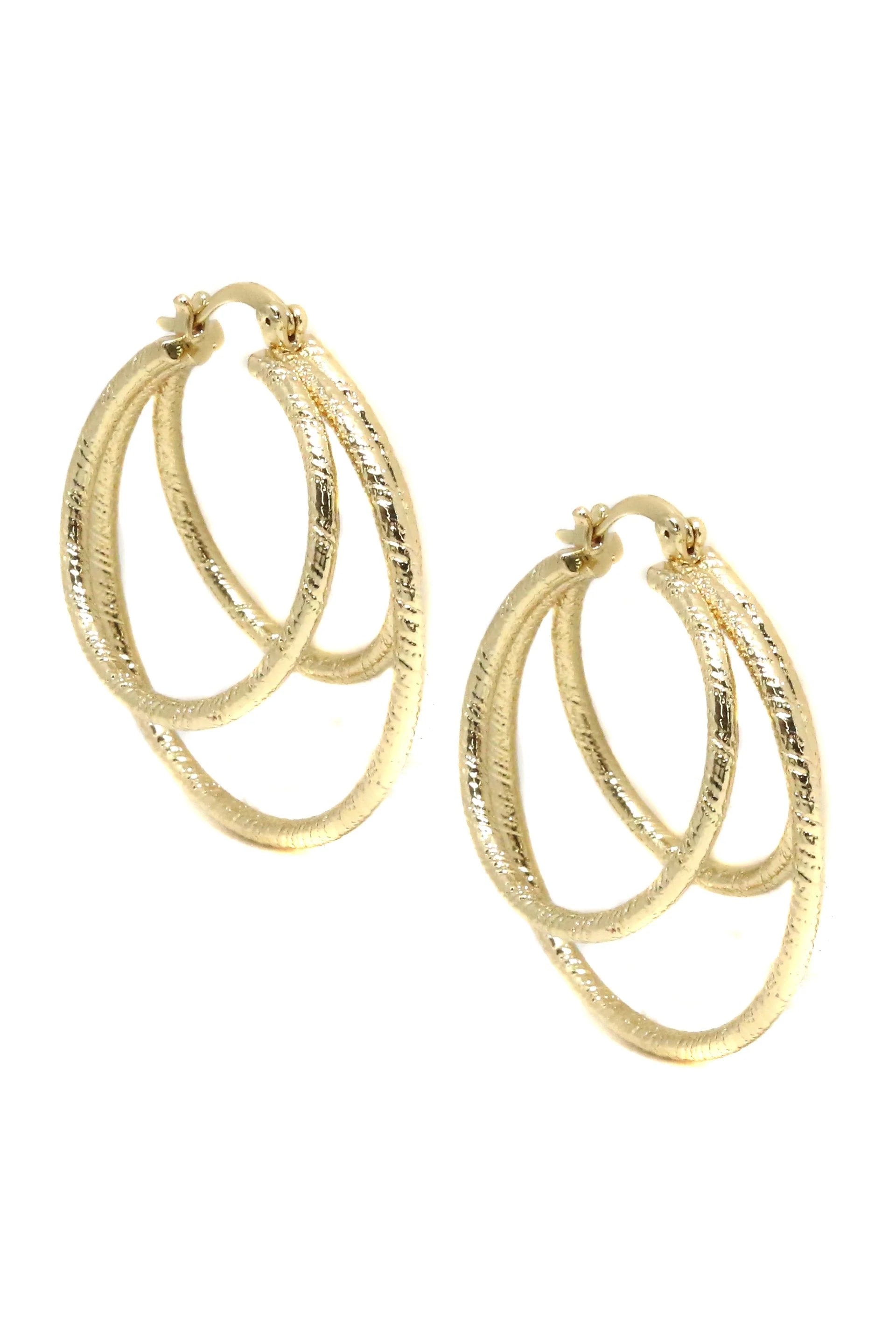 Gold Layered Hoops