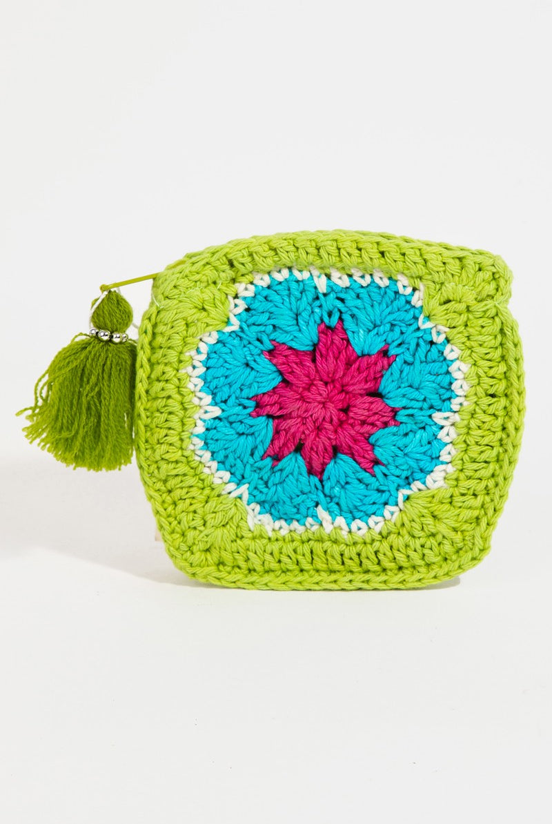Green Crochet Coin Purse