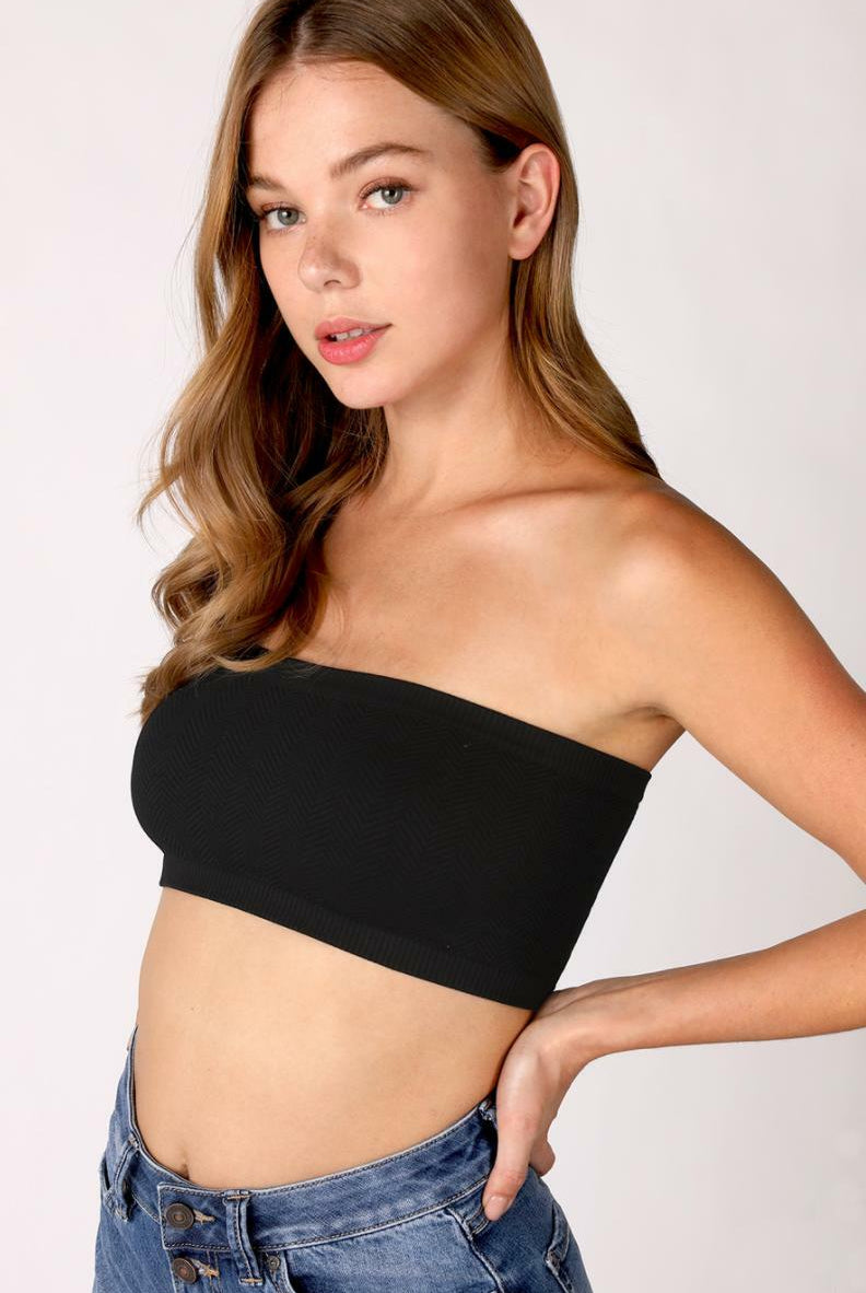 Black Bandeau Top