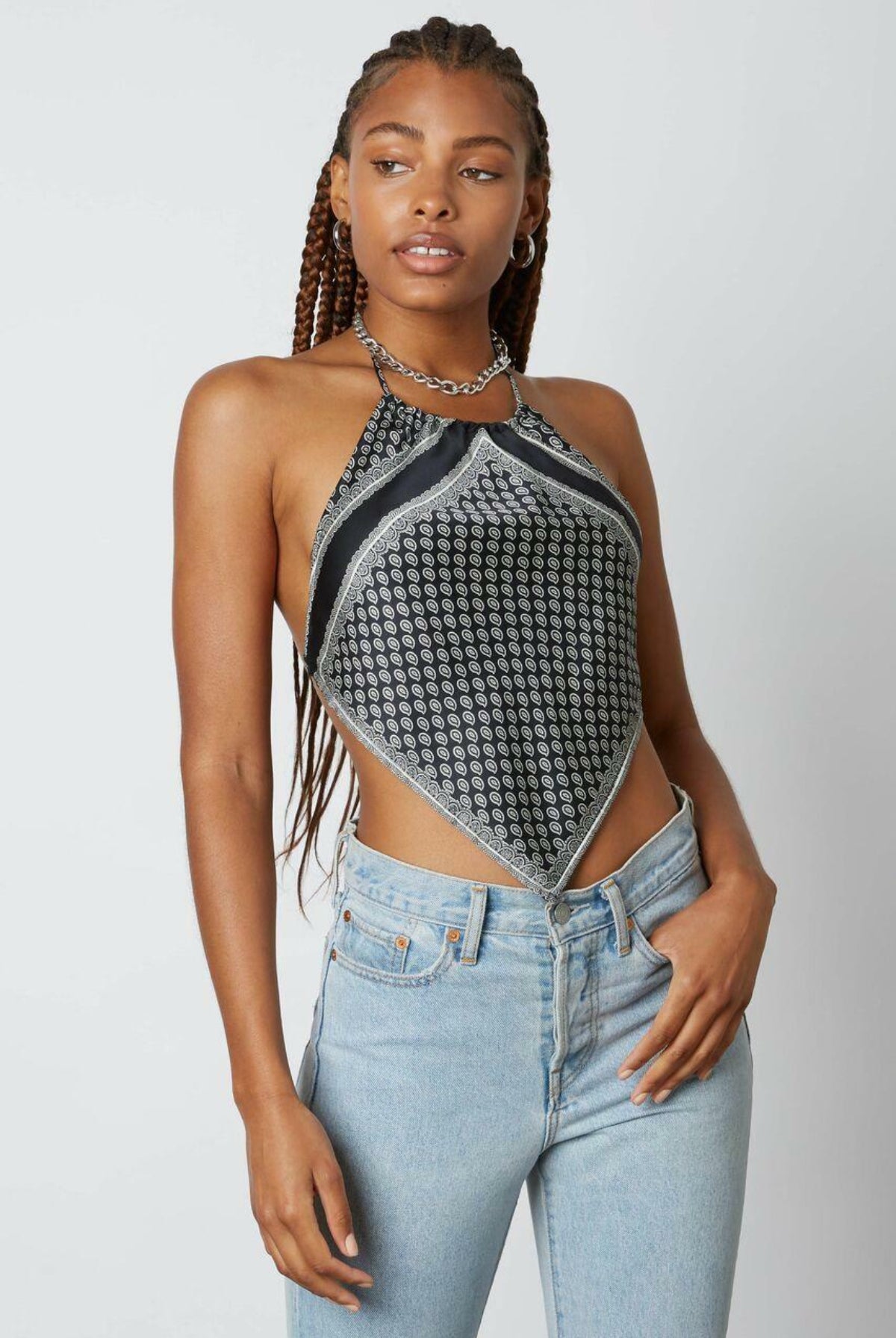 Bandana Print Scarf Top