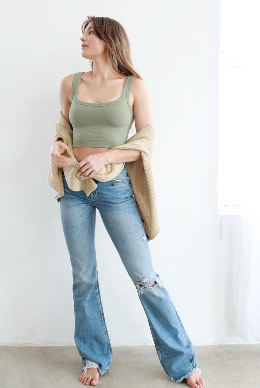 Sage Crop Top