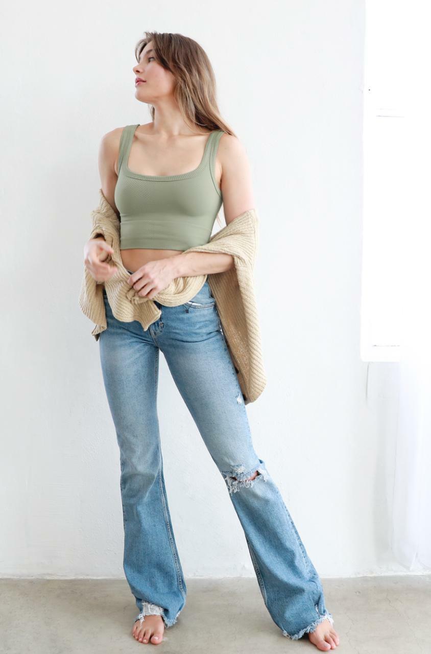 Sage Crop Top