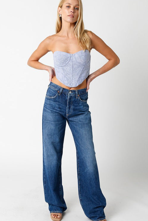 Linen Corset Top