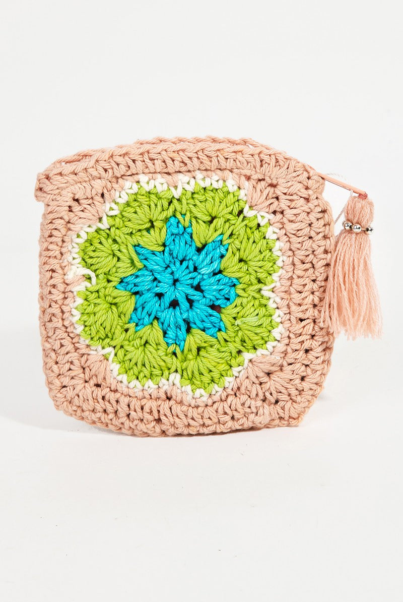 Pink Crochet Coin Purse