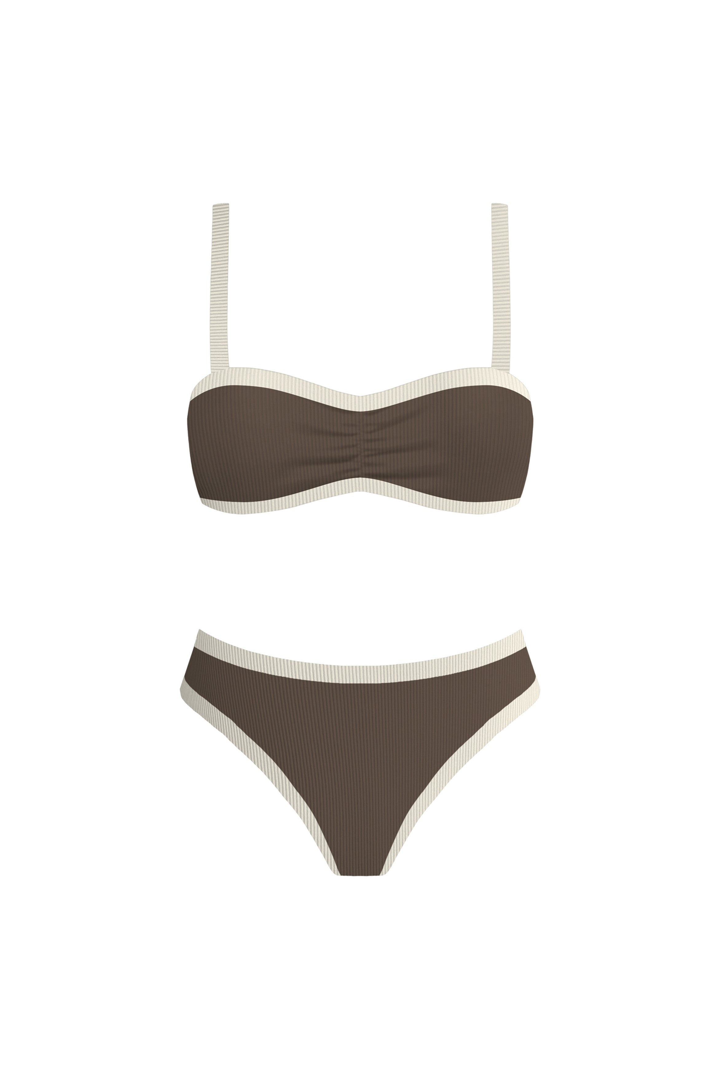 Women Brown Colorblock Bikini