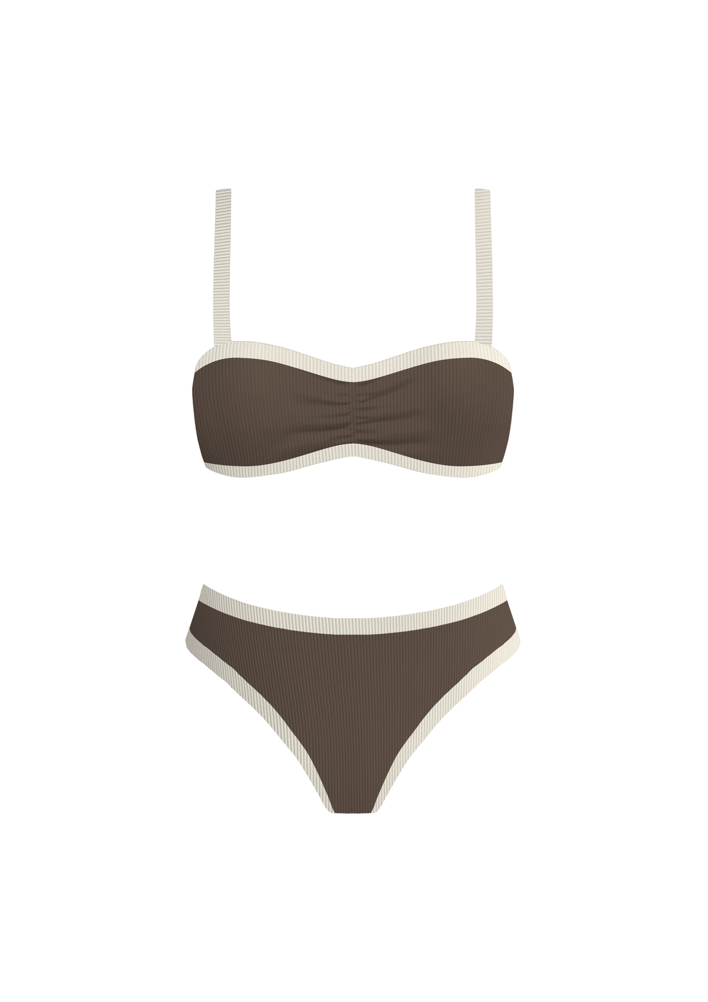 Women Brown Colorblock Bikini