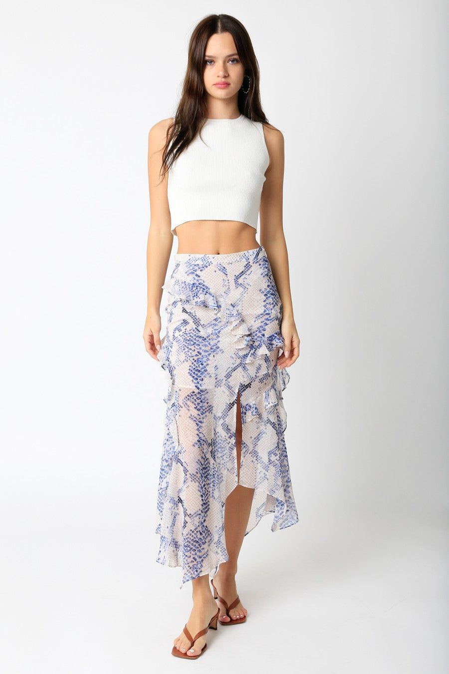 Snake Print Skirt