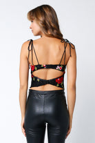 Rose Print Corset Top