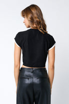 Cropped Layered Short Sleeve Tee