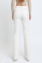 Delaney Off White Denim Flare Jeans - Back View