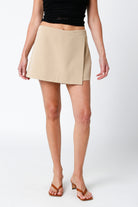 Alana Taupe Wrap Skort