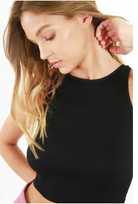  Black High Neck Crop Top