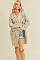 Cream Cable Knit Cardigan