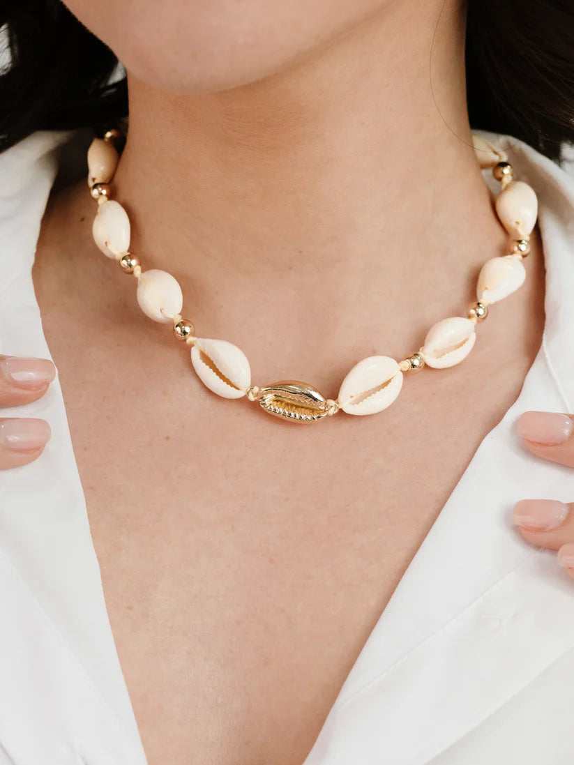 Cowrie Shell Necklace Cabana Club Boutique