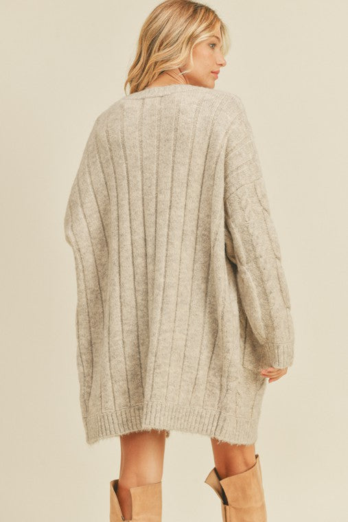 Oatmeal Cardigan Sweater