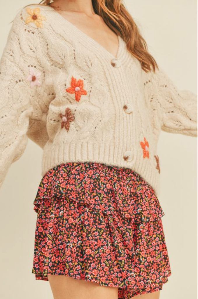 Multi Floral Print Sweater