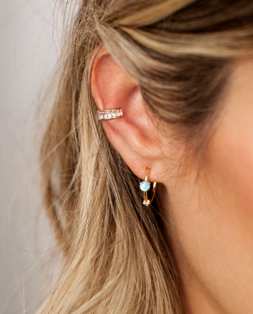 Gold and Crystal Ear Cuff