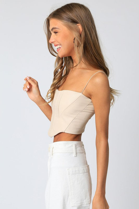  Vegan Corset Crop Top