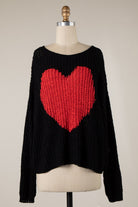 Valentine's Day - Emmile Black Heart Sweater - Front View