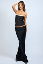 Black Lace Trim Top