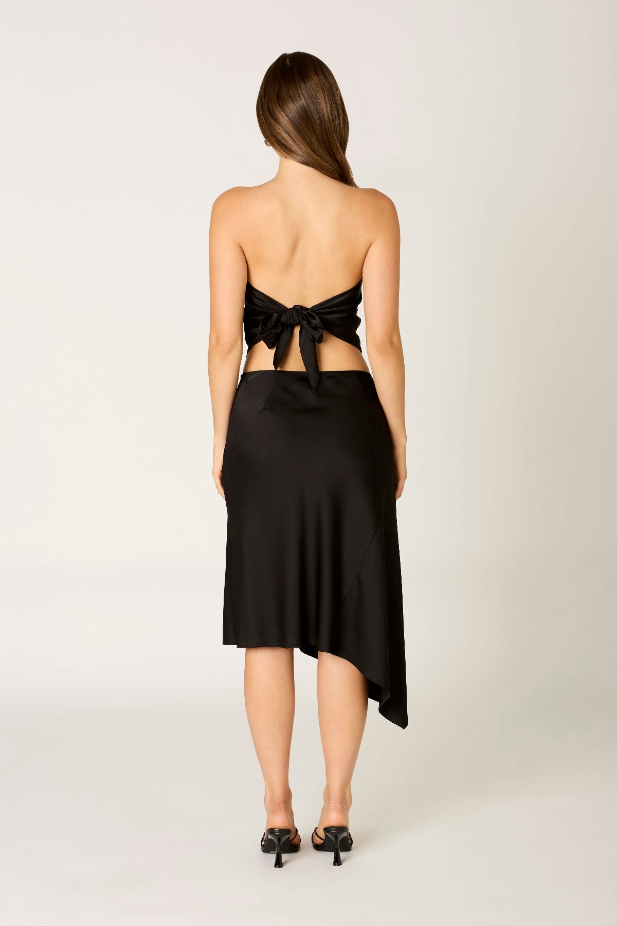 back satin scarf top back view