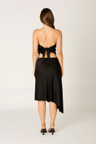 back satin scarf top back view