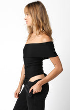 Black Bodysuit For Going Out Top