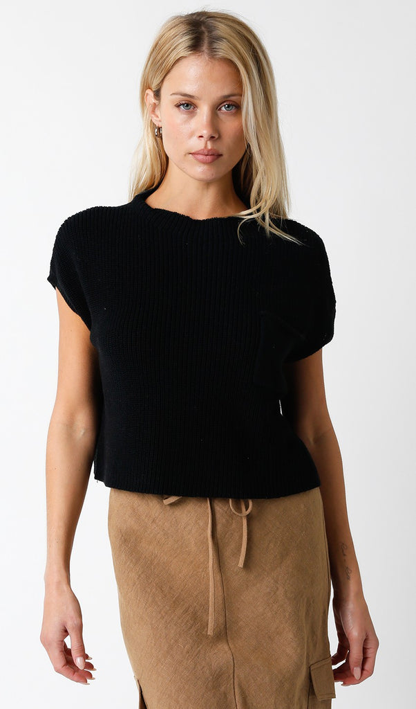 Black Knit Top