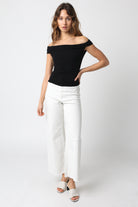 Black Off The Shoulder Top