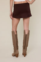 Dark Brown Micro Mini Skirt