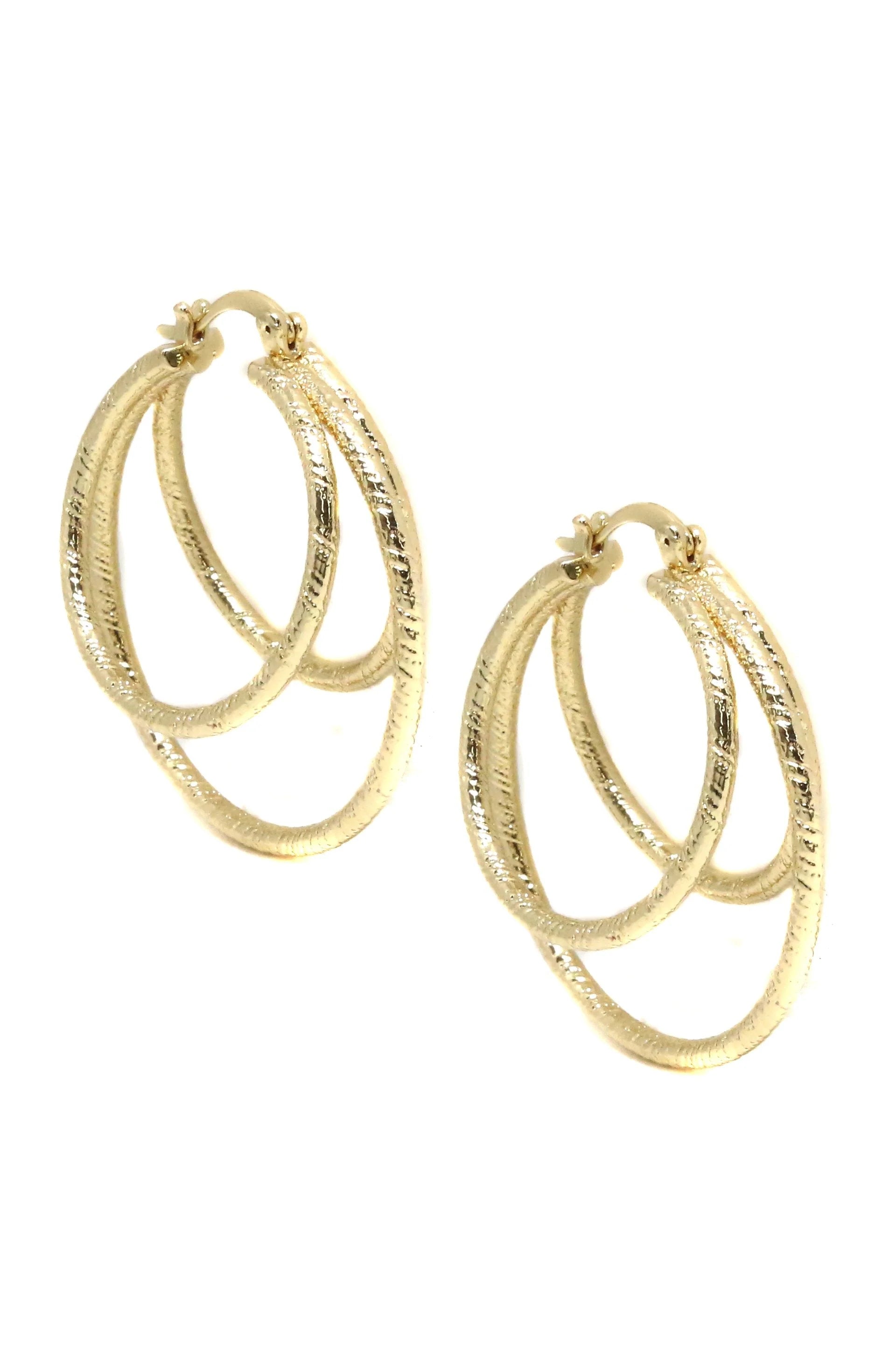 Gold Layered Hoops