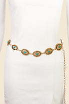 Gold Turquoise Conch Chain Belt