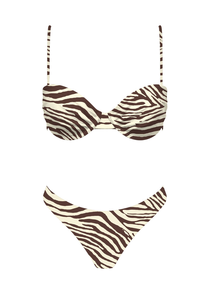 Zebra Bikini Top